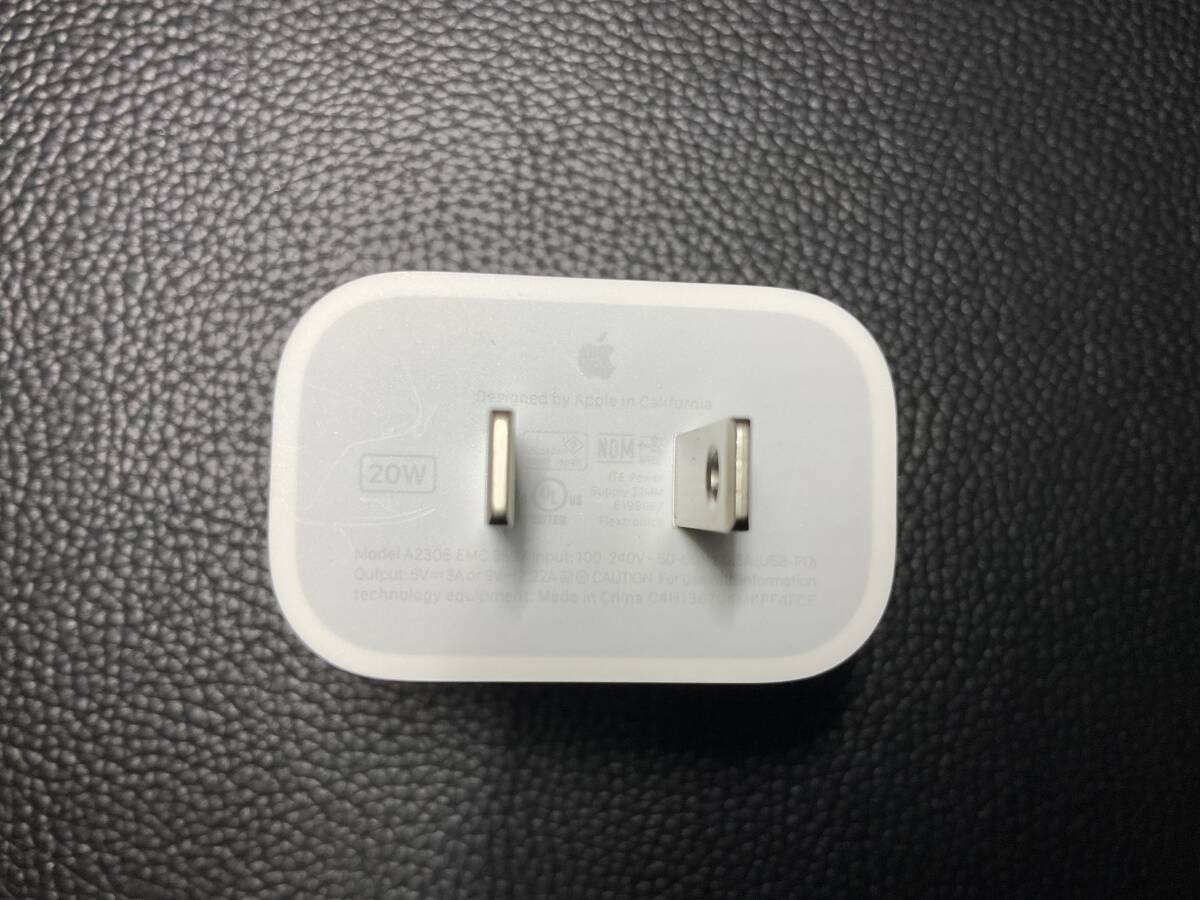 【送料無料】Apple　純正品 A2305 電源アダプター ケーブル USB-C ipad 充電器 20W セット②　未使用_画像2