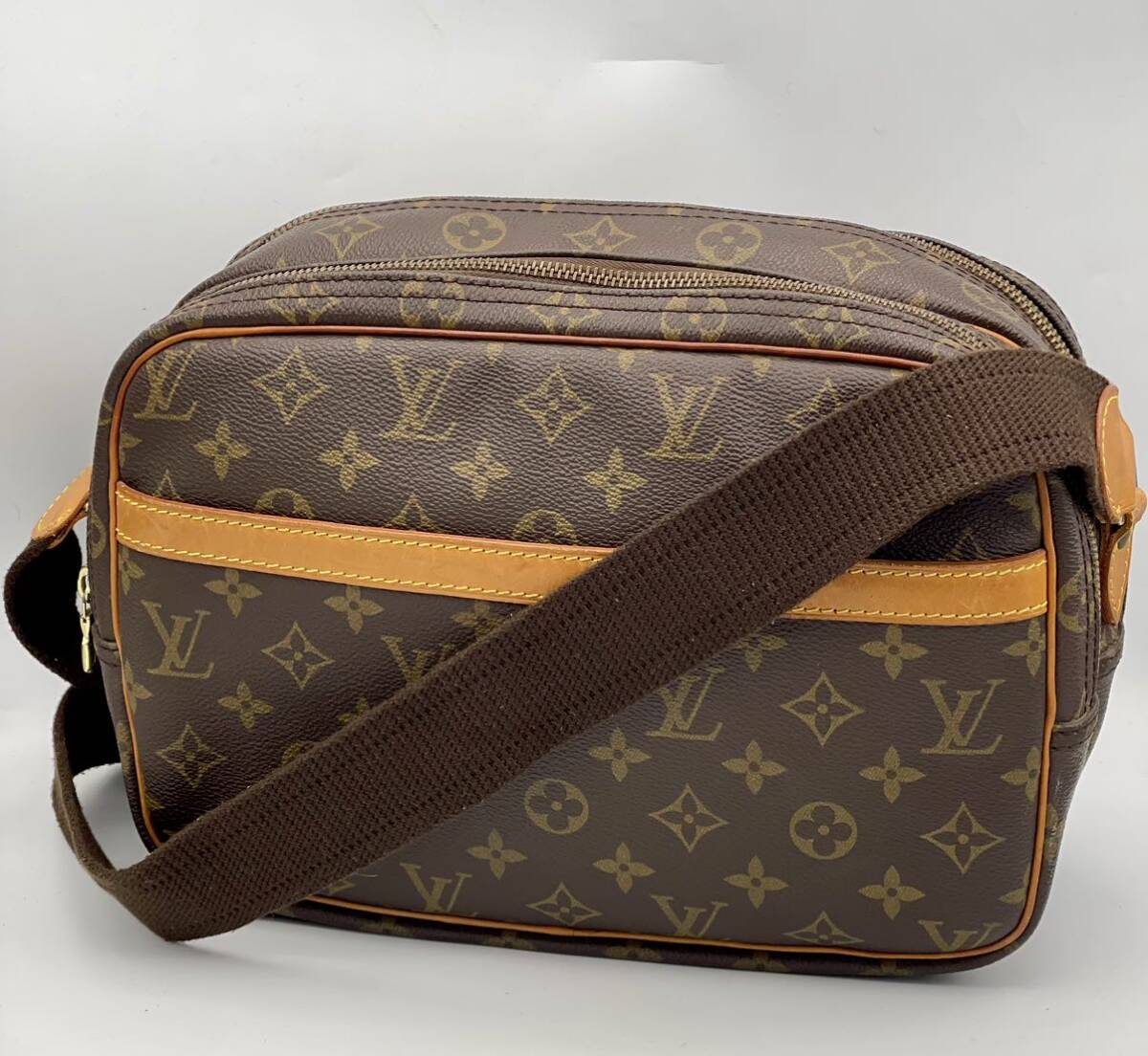 LOUIS VUITTON ルイヴィトン M45254 ショルダーバッグ ポシェット モノグラム 斜め掛け リポーターPM 男女兼用鞄 SP1926_画像1