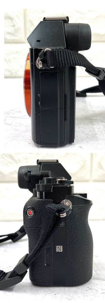 SONY ソニー α 7R ILCE-7Rミラーレス一眼 カメラ+75-300mm f/4.5-5.6 MACRO ズームレンズ レンズフード付 動作未確認 fah 5A019の画像5