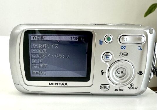 通電確認済 PENTAX ペンタックス Optio WP コンパクト デジタルカメラ 充電器 バッテリー fah 4H522の画像5