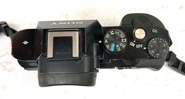 SONY ソニー α 7R ILCE-7Rミラーレス一眼 カメラ+75-300mm f/4.5-5.6 MACRO ズームレンズ レンズフード付 動作未確認 fah 5A019の画像7