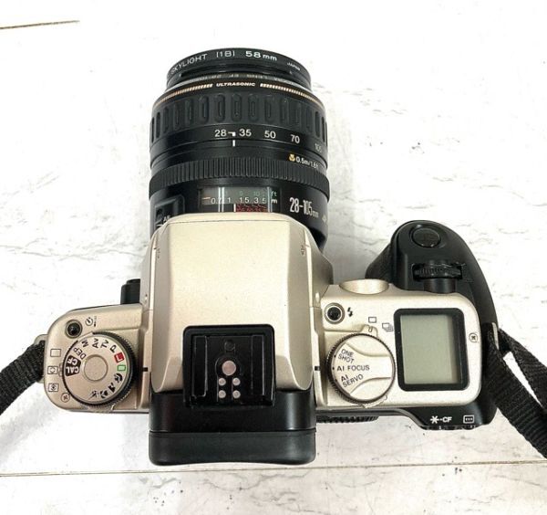 Canon キヤノン EOS 55 一眼レフカメラ+ZOOM LENS EF 28-105mm 1:3.5-4.5 通電 シャッターのみ確認済 fah 5J011Aの画像7