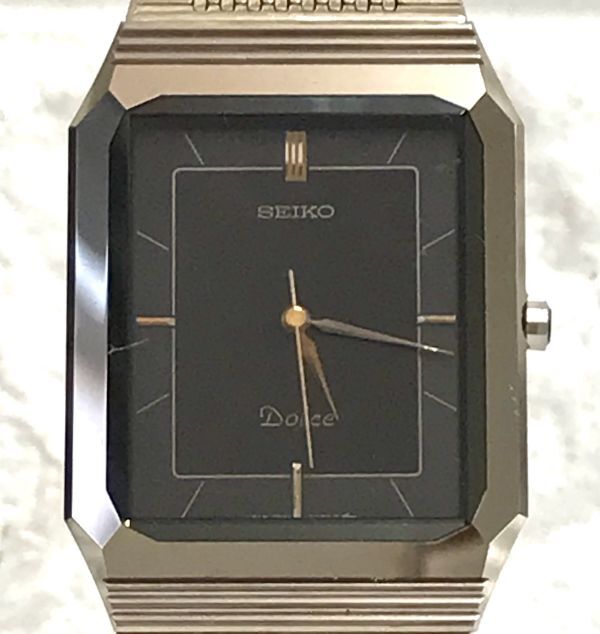SEIKO セイコー Dolce ドルチェ 7741-5080 クォーツ ブラック系文字盤 TUNGSTEN CARBIDE メンズ 腕時計 電池交換済 稼動品 fah 5A054S_画像3