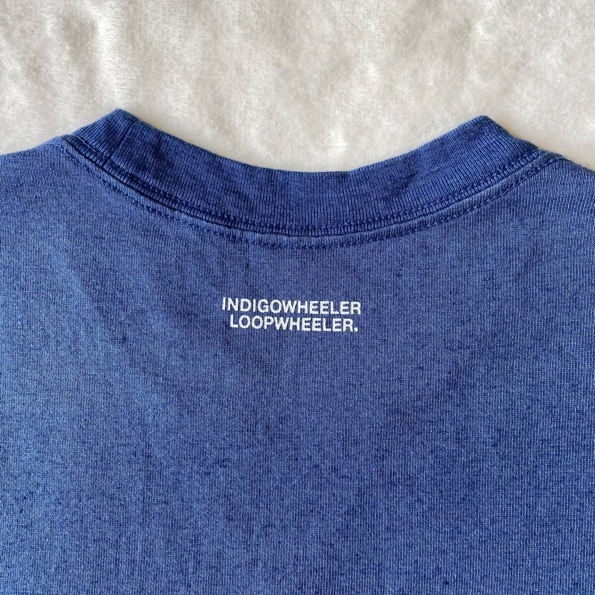 ループウィラー 半袖クルーネックTシャツ LOOPWHEELER ブルーインディゴ INDIGOWHEELER S 送料無料の画像7
