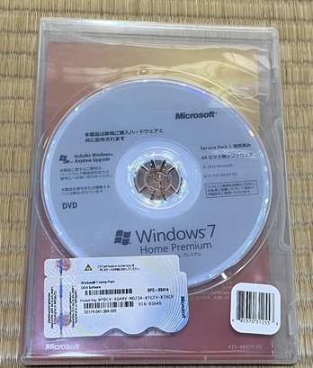 Microsoft Windows7 Home Premium 64ビット版の画像1