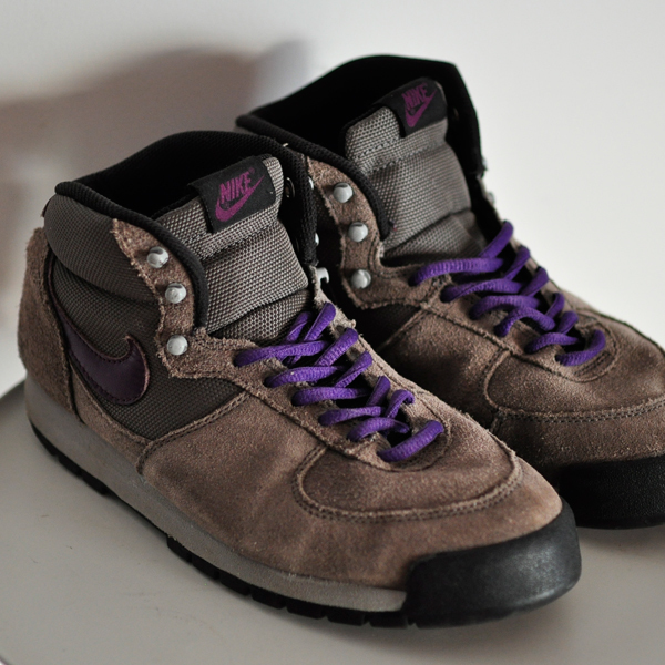 2011 NIKE AIR APPROACH MID 2.4 ナイキ エアアプローチ ミッド チャコールグレー パープル US7.5 25.5cm