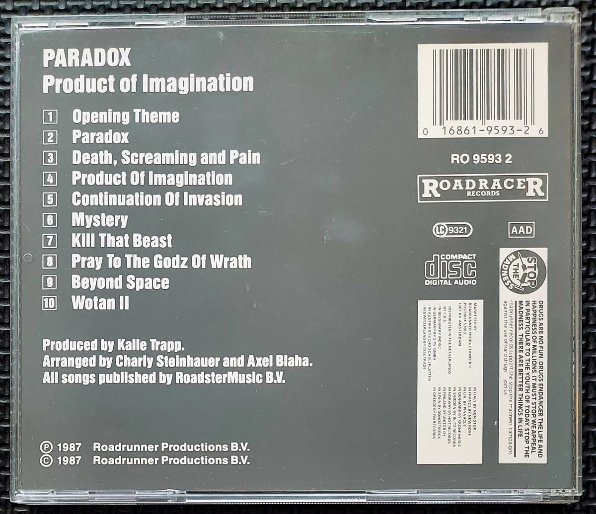 レア！オリジナル！PARADOX/PRODUCT OF IMAGINATION★パラドックス スラッシュ ロードランナー テクニカル スピードメタル THRASH 1987の画像4