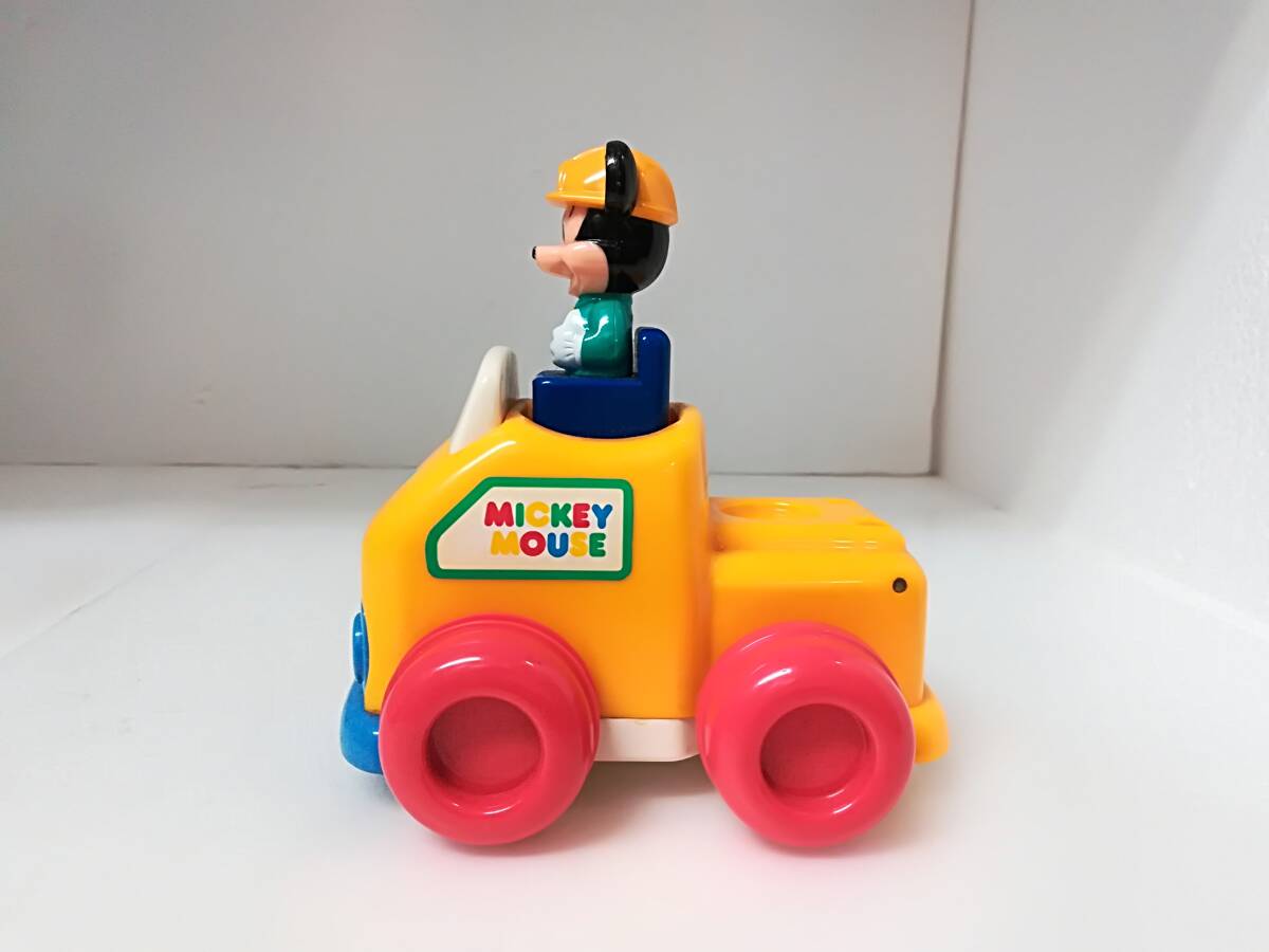 ■希少 レトロ TOMY ディズニー ミッキーマウス 車 おもちゃ 送料350円～ トラック 作業車_画像2