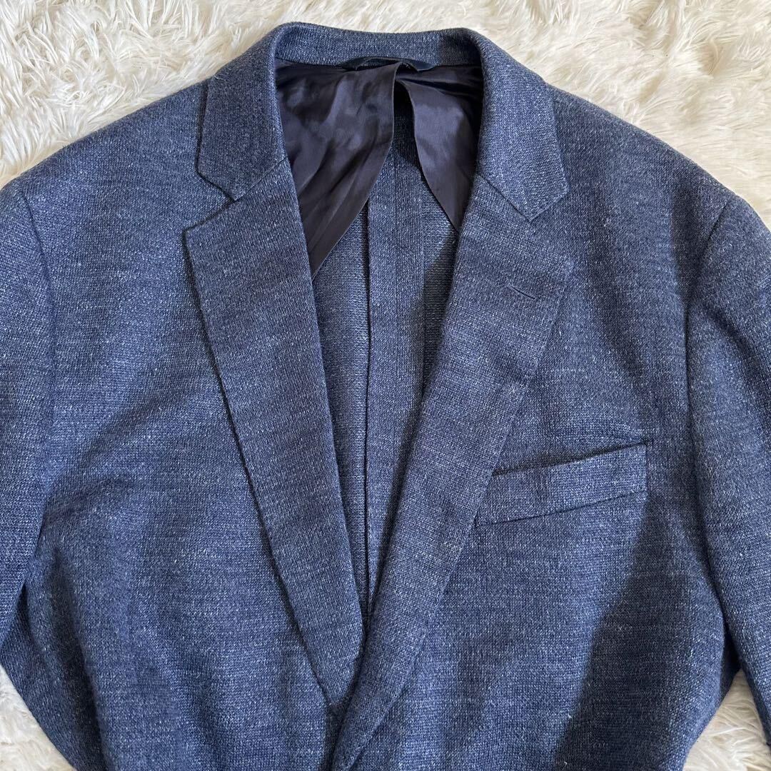 極美品 XL 豪華リネン100 ブルックスブラザーズ アンコンジャケット 麻 紺色 REGENT メンズ 1818 BROOKS BROTHERS ストレッチ テーラード_画像5