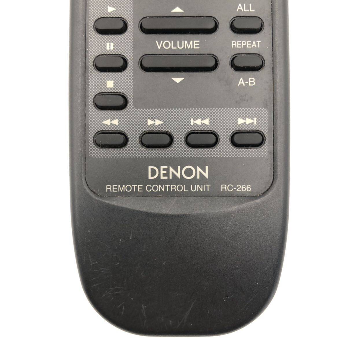 【動作品】DENON リモコン RC-266 赤外線動作確認済み デノン