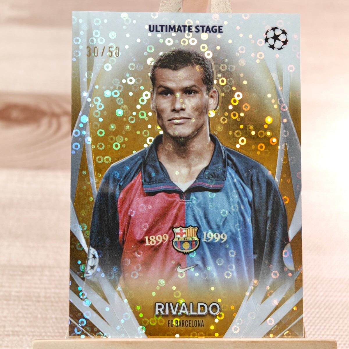 50枚限定 リバウド 2023-24 Topps Chrome UEFA Club Competition Rivaldo Ultimate Stage Barcelona 30/50の画像1