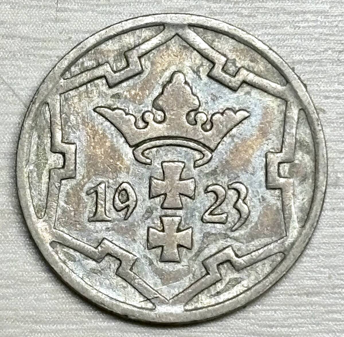 【ダンチヒ・ニッケル貨】(1923年銘 2.0g 直径17.5mm)_画像1