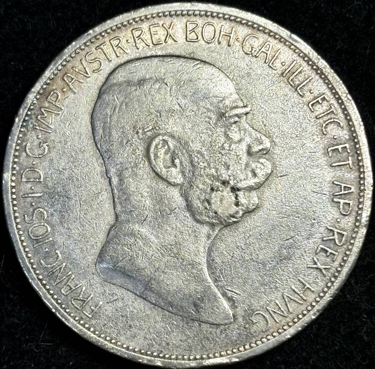 【オーストリア大型銀貨】(1908年銘 24.0g 直径36mm)_画像2