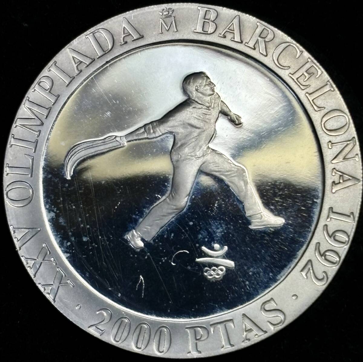 【スペイン大型銀貨】(1990年② 27.0g 直径40mm プルーフ) _画像1