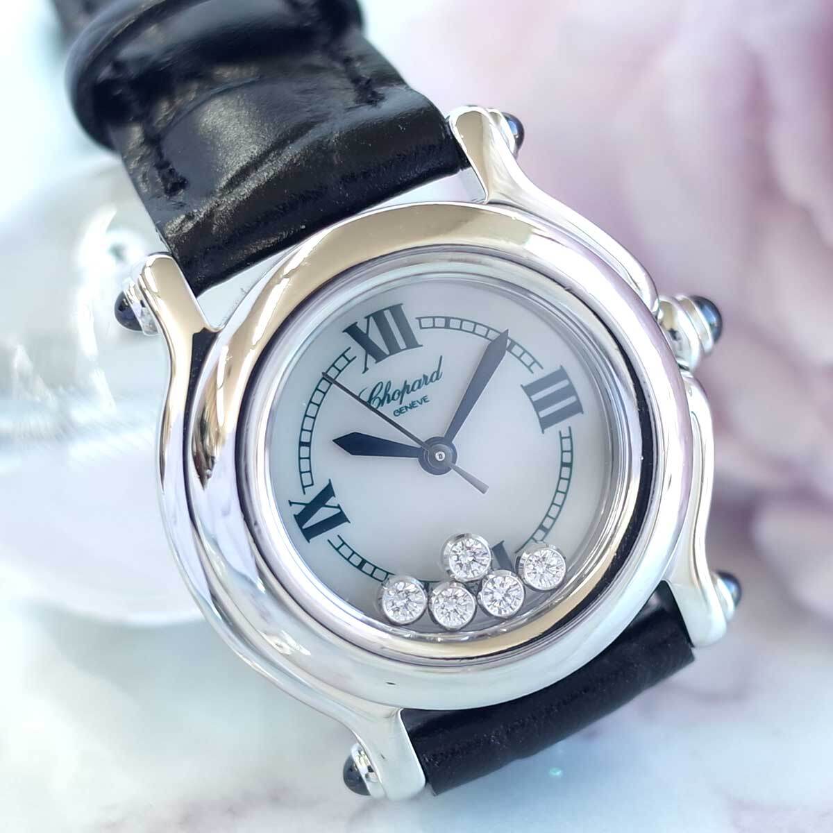  прекрасный товар Chopard happy спорт 8245 ракушка diamond ювелирные изделия часы новый товар ремень гарантия иметь женский кварц наручные часы CHOPARD 1 год гарантия 