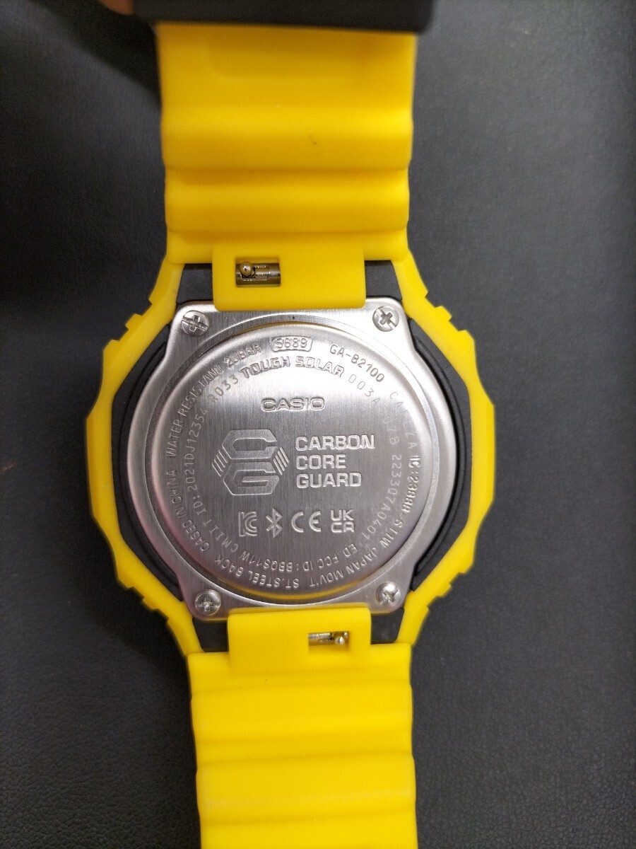 G-SHOCK CASIO 腕時計 GA-B2100 イエロー TOUGH SOLAR Bluetooth 稼働品 美品（管理番号:R1406）_画像7