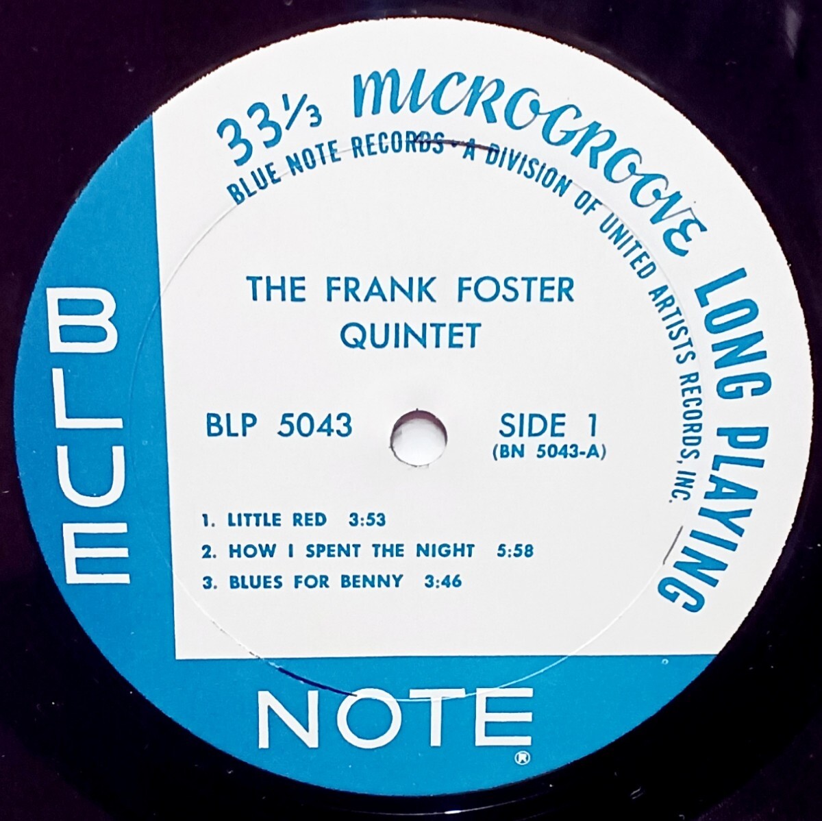 ○NM+~NM◯10inch○直輸入品／UNITED◯TOSHIBA／JAPAN◯FRANK FOSTER◯BLUE NOTE BLP-5043◯ here comes FRNK FOSTER ◯_画像4