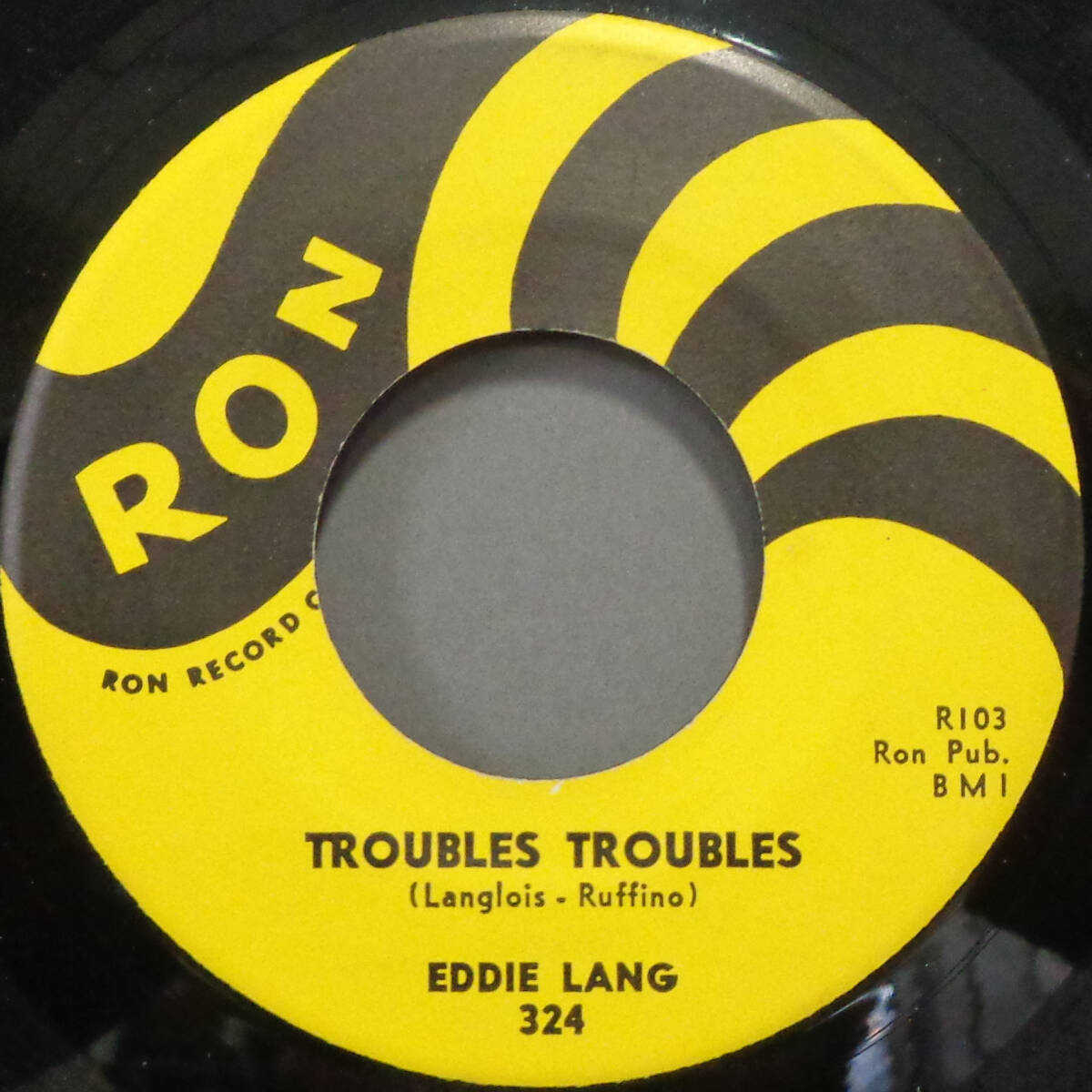 ▼BLUES 45▼ EDDIE LANG - TROUBLES TROUBLES / SHE'S MINE ALL MINE (bs240514014)_画像1