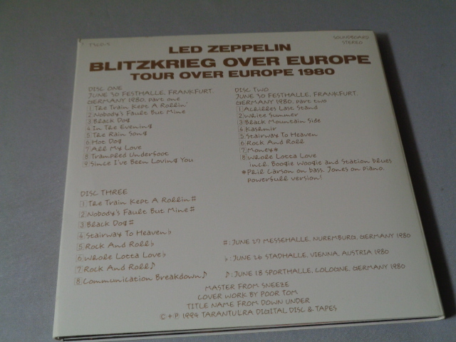 LED ZEPPELIN/BLITKRIEG OVER EUROPE　3CD_画像2