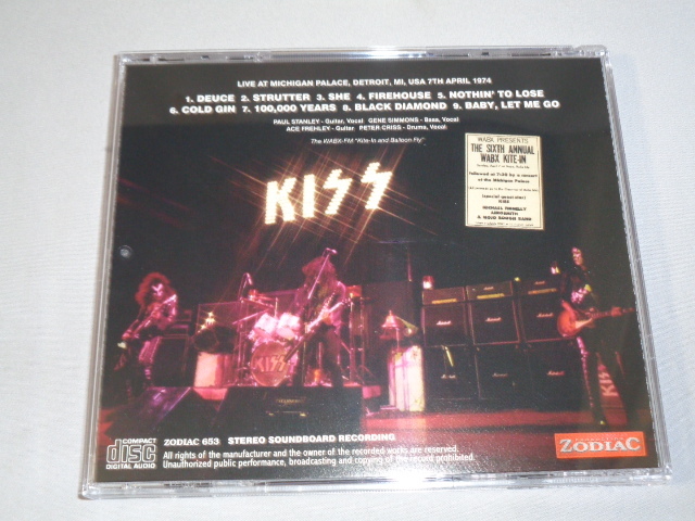 KISS/DETROIT 1974 1ST NIGHT PRE FM MASTER CD　_画像3