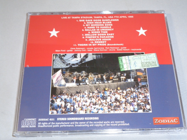 THE　BLACK CROWS/TAMPA 1996 SOUNDBOARD　CD_画像3