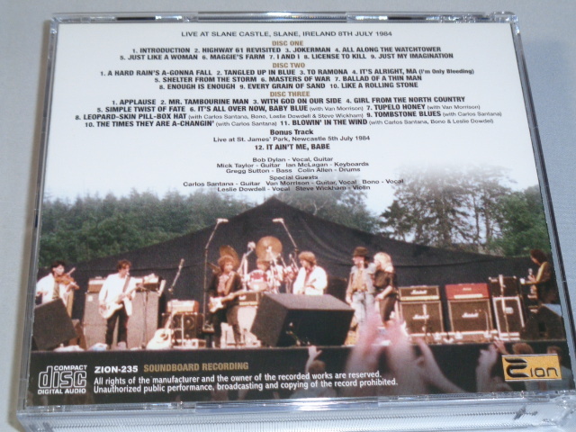 BOB DYLAN/SLANE 1984 SOUNDBOARD 3CD_画像4