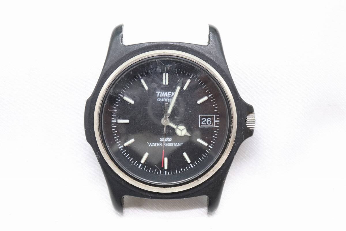 [W142-16] рабочий товар батарейка заменен TIMEX Timex наручные часы лицо только мужской [ стоимость доставки единый по всей стране 185 иен ]