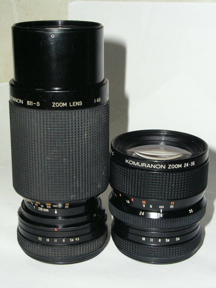 6198●● KOMURANON ZOOM 24・35 + KOMURANON 821-S、コムラノンズームレンズ x2本で、M42 ペンタックスESマウント ●の画像1