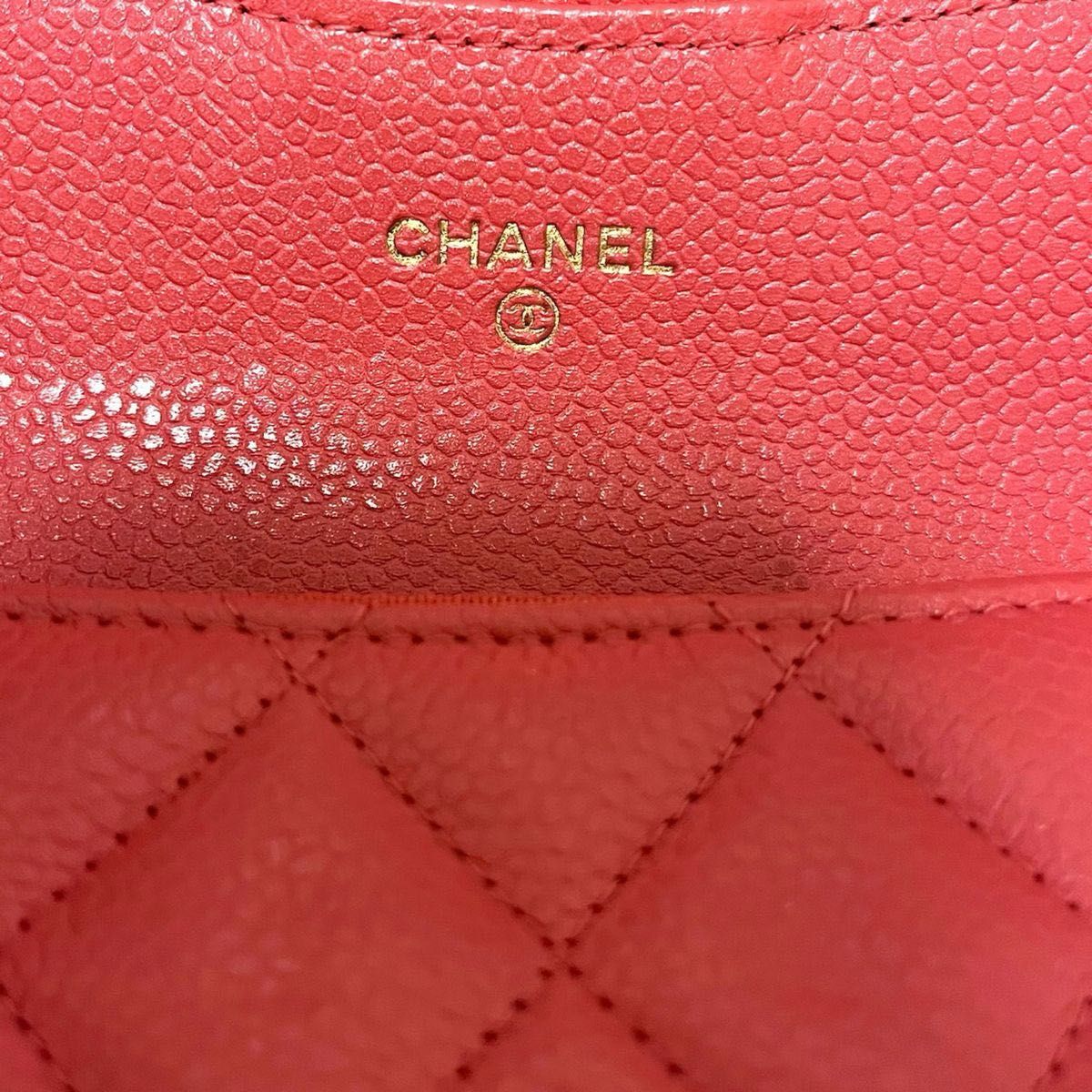 シャネル　CHANEL  コインケース　コンパクトウォレット　キャビアスキン　 財布 マトラッセ　 ウォレット ココマーク