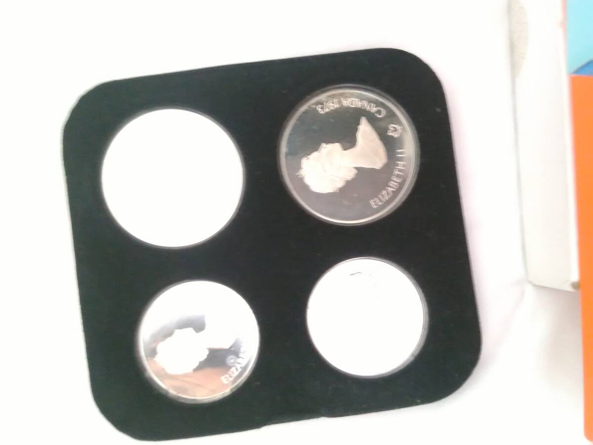 1円オー：カナダ1976年モントリオール五輪記念10/5ドル銀貨(一次)4枚NO-903-Lの画像4