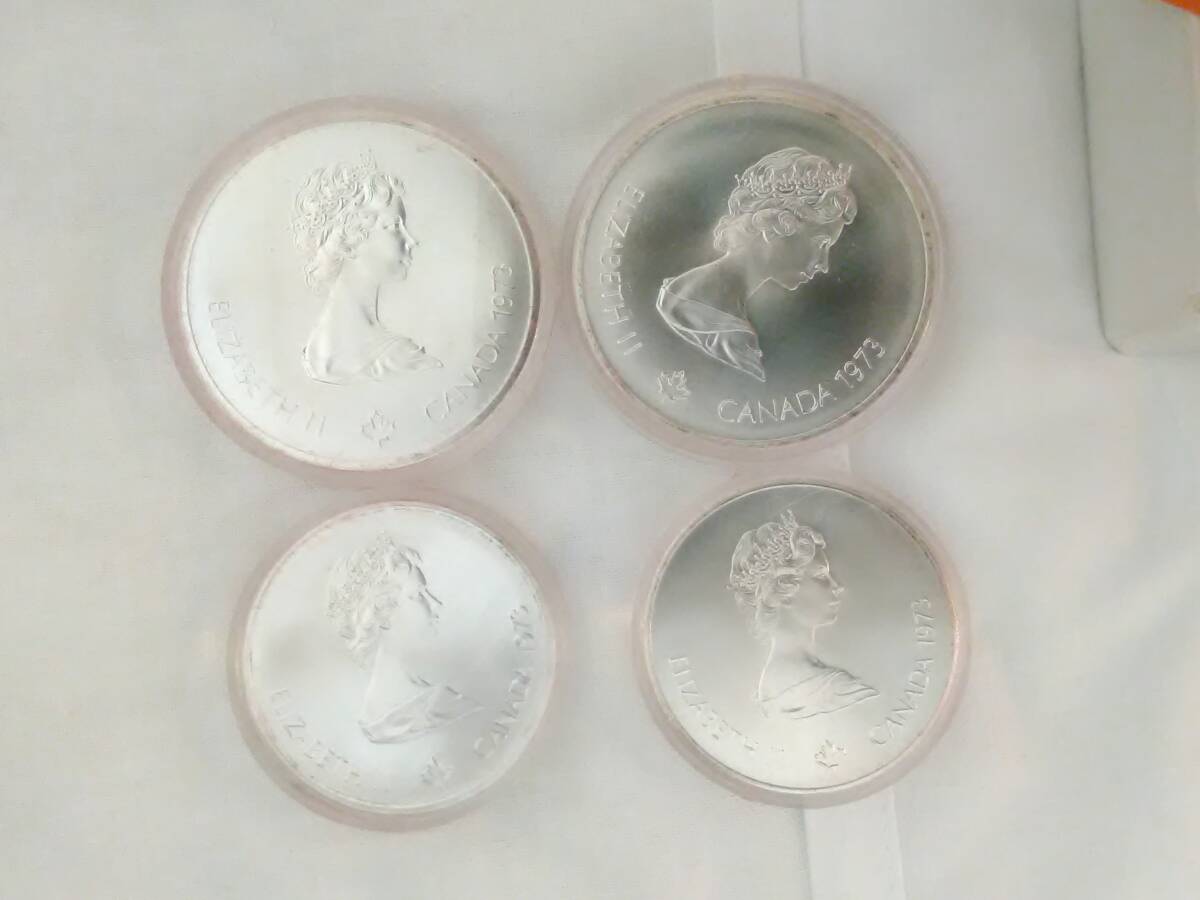 1円オー：カナダ1976年モントリオール五輪記念10/5ドル銀貨(一次)4枚NO-904-J_画像5