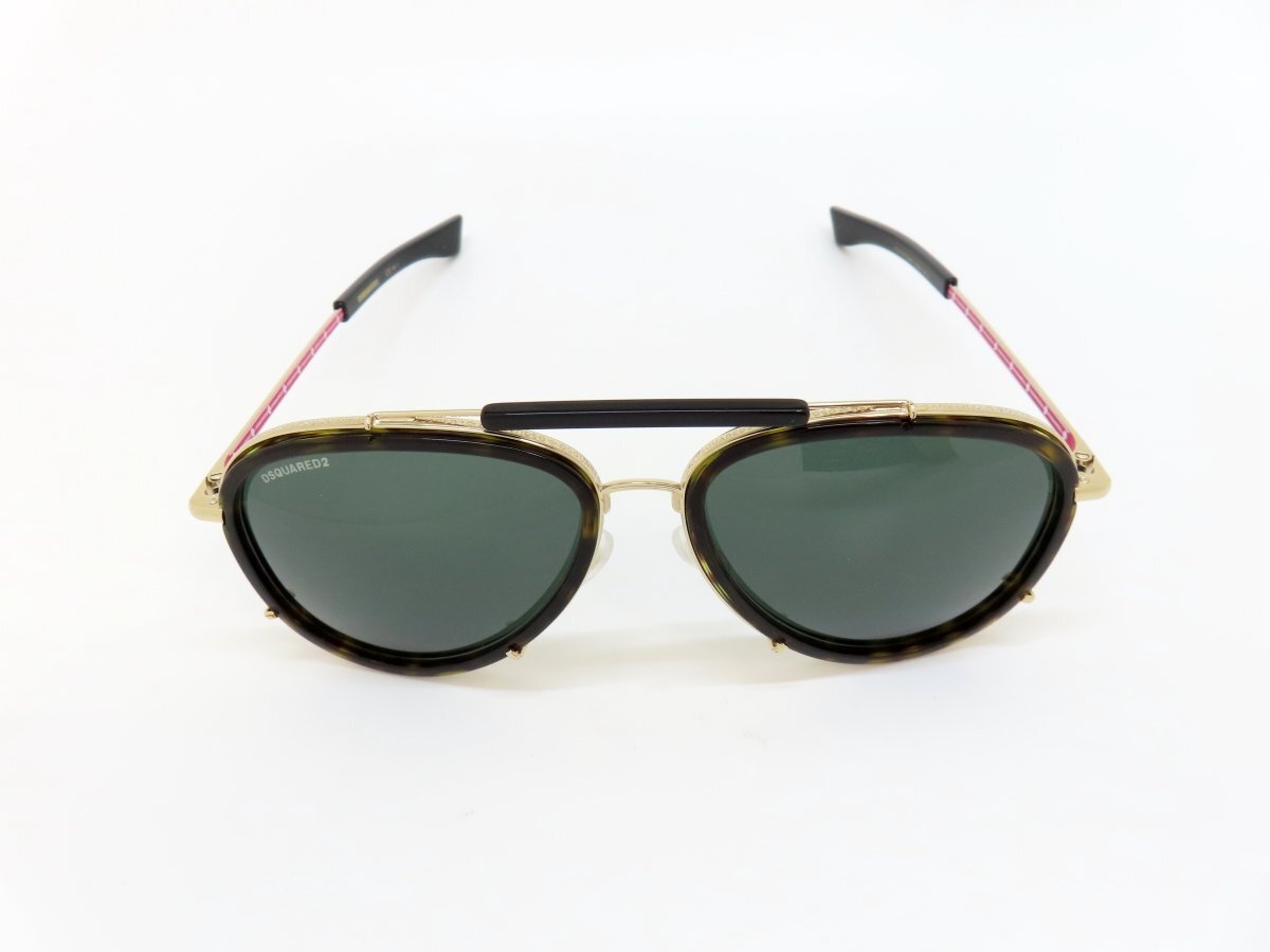 ◆超美品◆新品同様◆Dsquared2 ディースクエアード◆D2 0010/S 086QT◆ティアドロップ サングラス◆ブラック ゴールド金具◆A5072_画像3