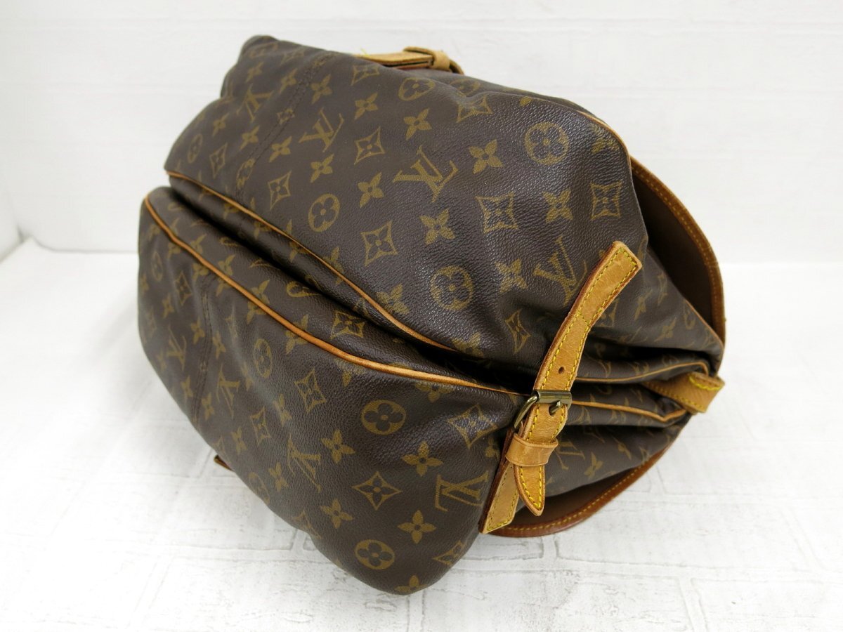 ◆LOUIS VUITTON ルイ・ヴィトン◆モノグラム ソミュール◆トアル地 カーフ レザー 本革◆ショルダー バッグ◆ブラウン G金具◆A5119_画像7