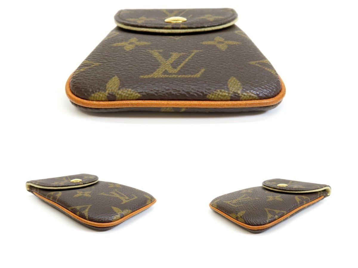 ◆超美品◆LOUIS VUITTON ルイ・ヴィトン◆モノグラム エテュイ・テレフォンヌMM◆トアル地 カーフ レザー 本革◆ケース◆茶 G金具◆A5066_画像6