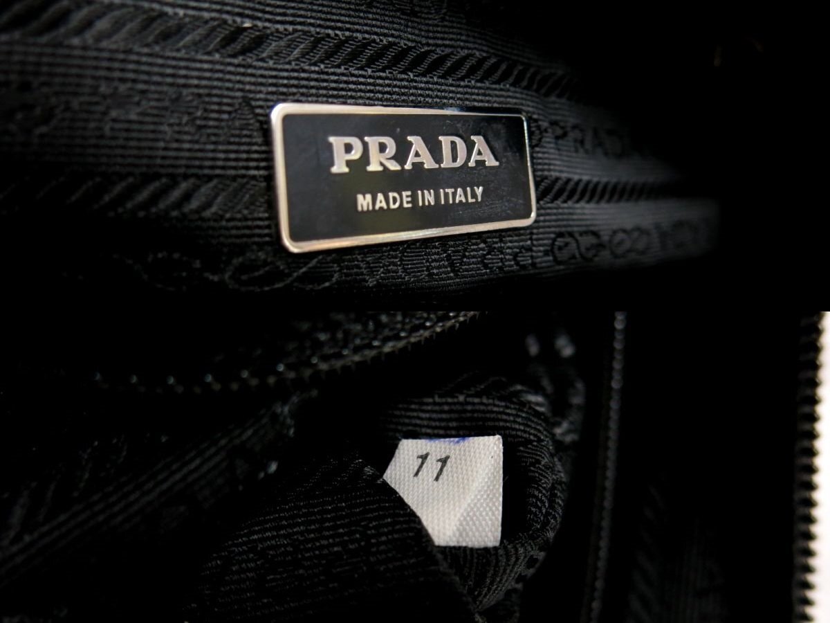 * очень красивый товар *PRADA Prada * треугольник Logo plate *pokono нейлон машина f кожа натуральная кожа * сумка на плечо * чёрный *SV металлические принадлежности * Италия производства *Js46525