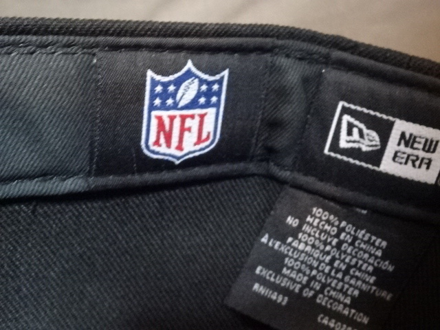 USA購入【NEWERA】【59FIFTY】NFLアメフト シアトル シーホークス 【Seattle Seahawks】ロゴ刺繍入りキャップ ブラック(7 1/2)_画像9