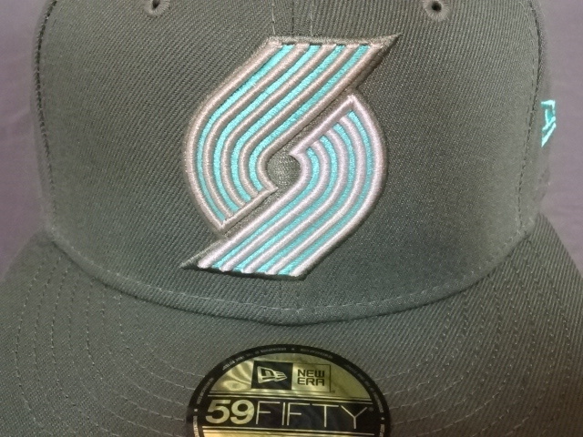 USA購入【NEWERA】【59FIFITY】NBAバスケ ポートランドトレイルブレイザーズ【Portland Trail Blazers】ロゴ刺繍入りキャップ(7 1/4)_画像1