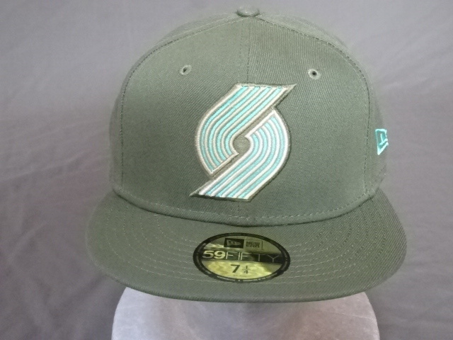 USA購入【NEWERA】【59FIFITY】NBAバスケ ポートランドトレイルブレイザーズ【Portland Trail Blazers】ロゴ刺繍入りキャップ(7 1/4)_画像2