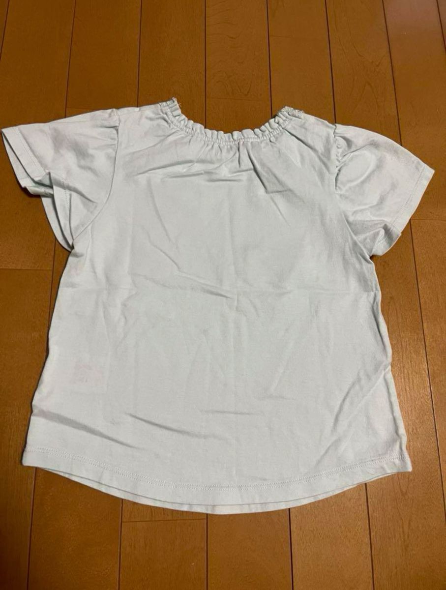 メゾピアノ　Tシャツ　グリーン　リボン　サイズ120cm