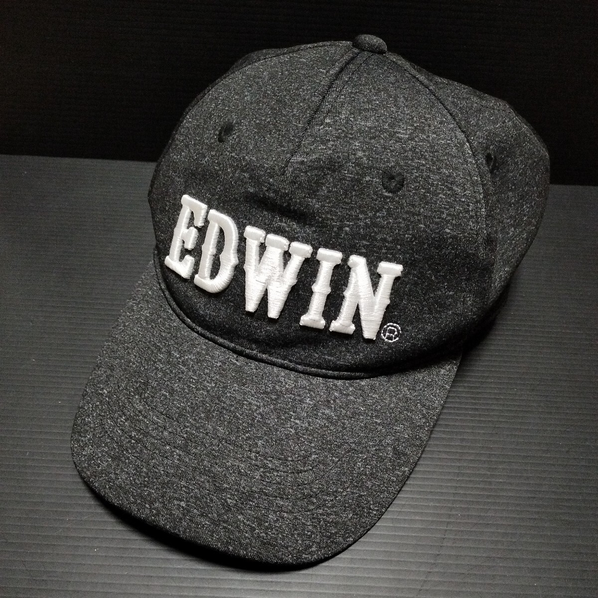 * EDWIN[ cap ] embroidery hat gray solid Logo Edwin 