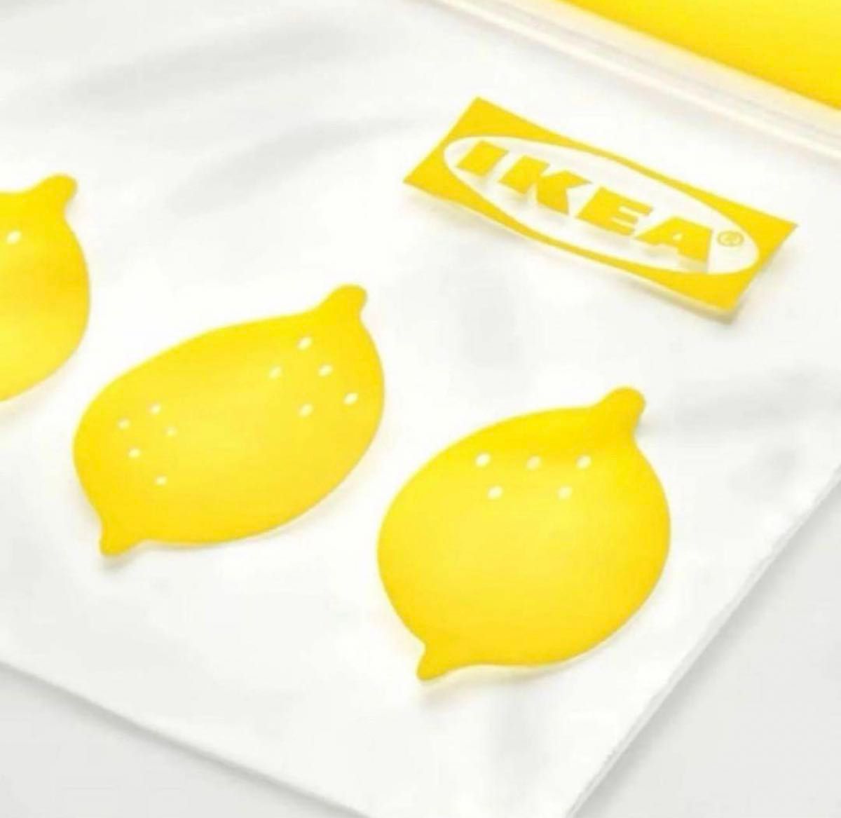 イケア　IKEA  0.2L 2箱　レモン柄　フリーザーバッグ ジップロック