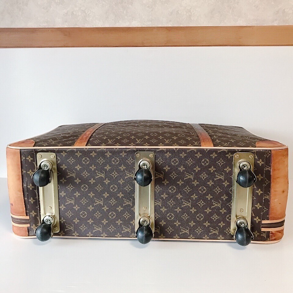 LOUIS VUITTON Louis Vuitton монограмма чемодан багажник кейс Carry кейс сумка сумка "Boston bag" путешествие с роликами 