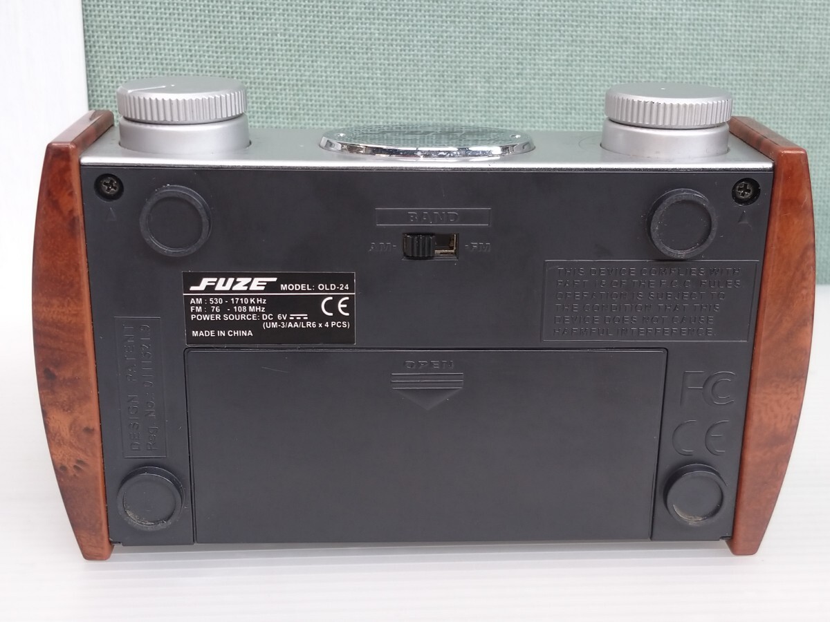 FUZE クラシック ラジオ AM/FM ラジオ OLD-24 動作確認済み 昭和 FUZE クラシック ラジオ AM/FM ラジオ OLD-24 動作確認済み 昭和