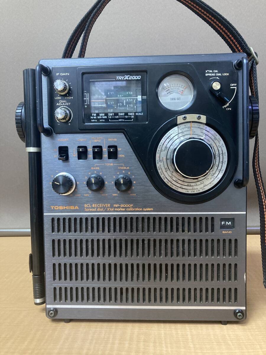 ◎ 送料無料 TOSHIBA TRY-X2000 BCL ラジオ RP-2000F 東芝 トライエックス レシーバー 5バンド 昭和 レトロ 通電確認のみ 現状品 