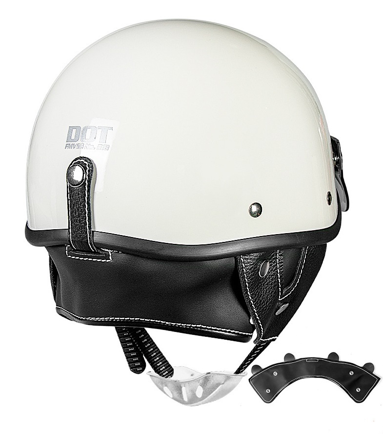 未使用 4色 バイク レトロ ヘルメット ハーレー ヴィンテージ メンズ レディース ハーフヘルメット 軽量モデル ジェットヘルメット_画像5