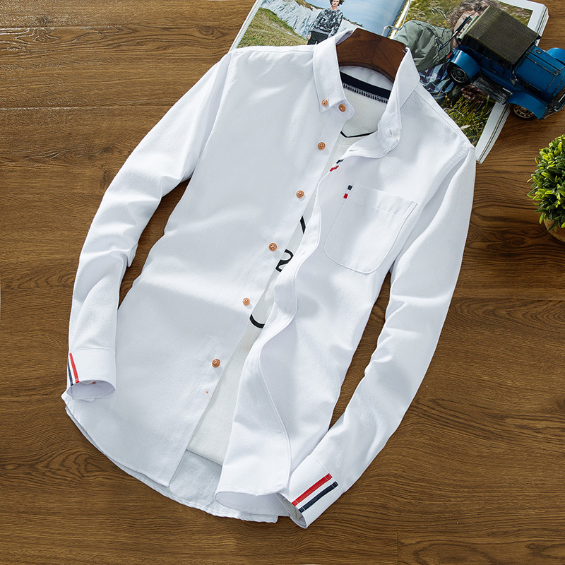 未使用 カジュアルシャツ 白シャツ メンズ シャツ 長袖 ビジネス ボタンダウンシャツ スリムシャツ 通勤トップス 7色 サイズ選択可_画像2
