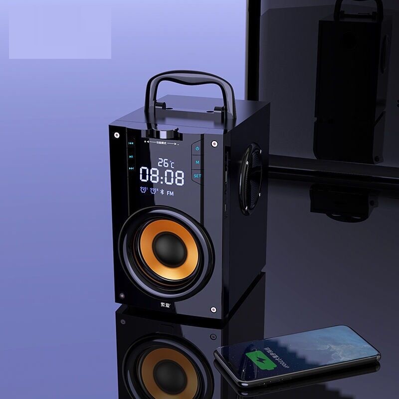 未使用 2色 2200mAh 4.2 ワイヤレス Bluetooth スピーカー Led 3D サラウンドステレオサブウーファーのTF FM AUX　ラジオ_画像3