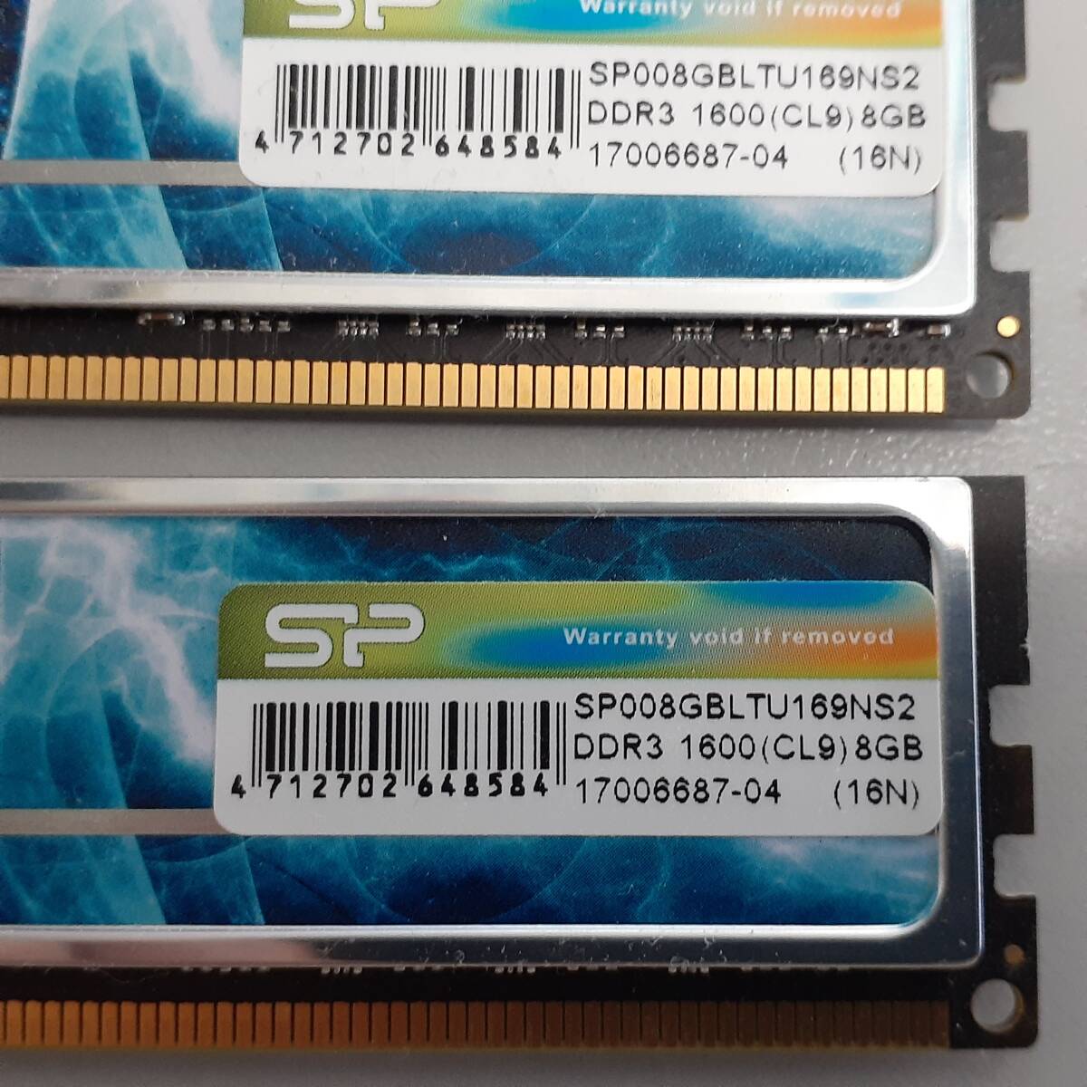 SiliconPower DDR3-1600MHz 32GB (8GB×4枚セット) SP008GBLTU169NS2 動作確認済み デスクトップ用 PCメモリ_画像2