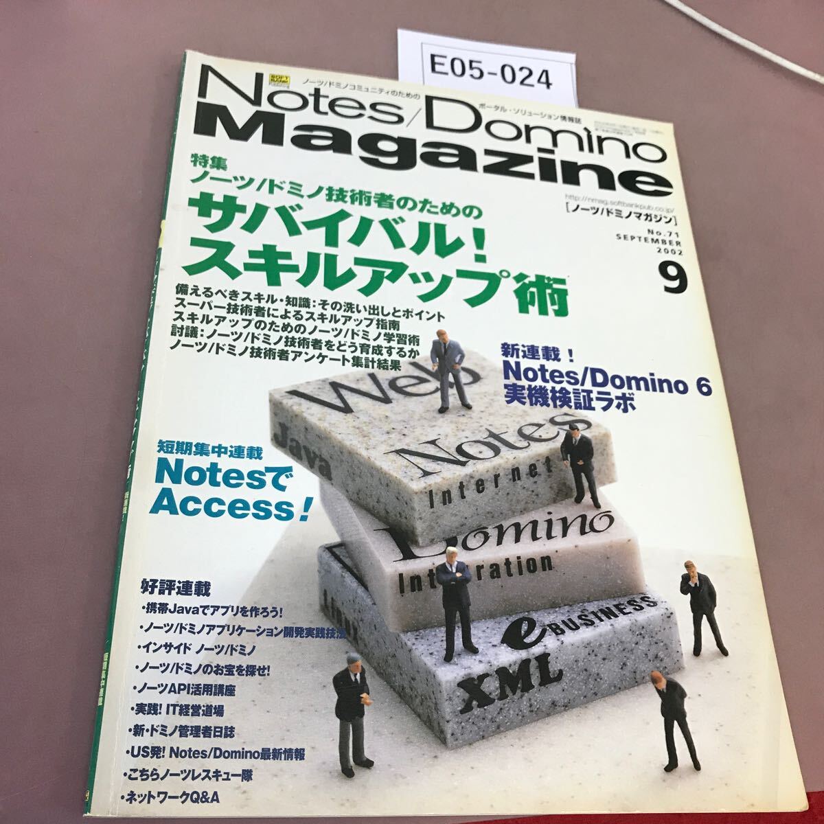 E05-024 Notes/Domino Magazine ノーツ/ドミノ マガジン 2002.9 特集 サバイバル、スキルアップ術 他 - パソコン一般 E05-024 Notes/Domino Magazine ノーツ/ドミノ マガジン 2002.9 特集 サバイバル、スキルアップ術 他 - パソコン一般