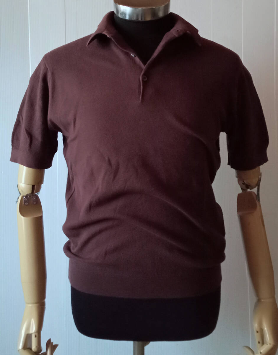 ジョンスメドレーの柔らかい生地の半袖ポロシャツMの画像2